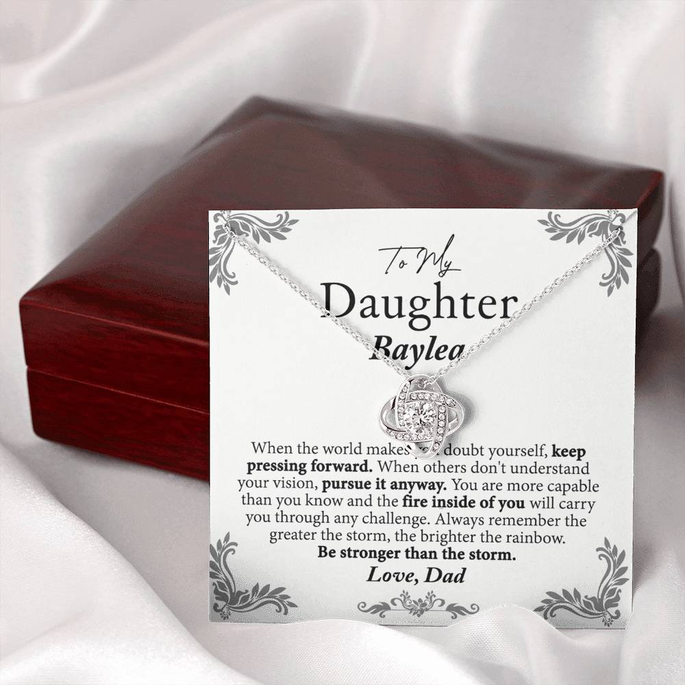 To My Daughter Gift Necklaces Pendants from Dad, Father and Daughter Gift Necklace Pendant On Graduation Gift Birthday Anniversary Christmas Includes Gift Box Jewelry Gift For Girls, Little Girl