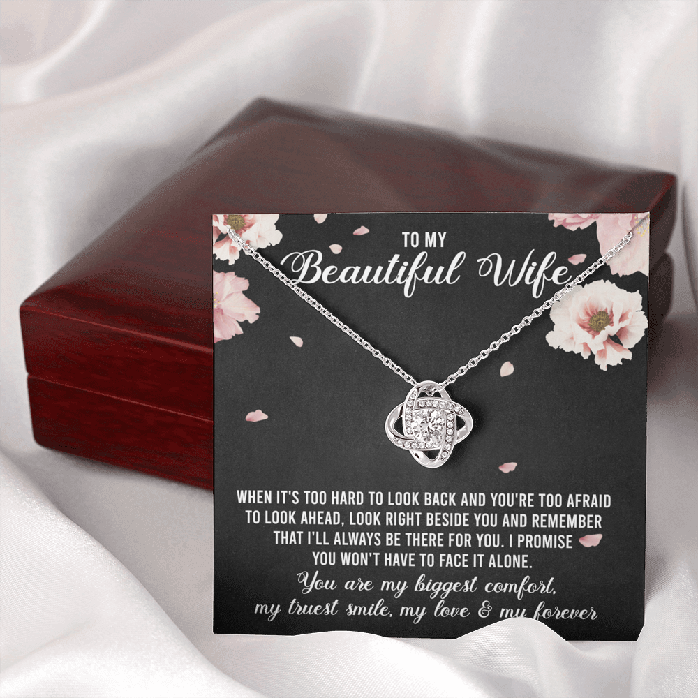Gift Necklace For Wife Romantic Pendant, Wife Gift Necklace Ideas, To My Smoking Hot Wife Necklace From Men, Message Card and Gift Box For Wife, To My Beautiful Wife Necklace From Husband To Wife