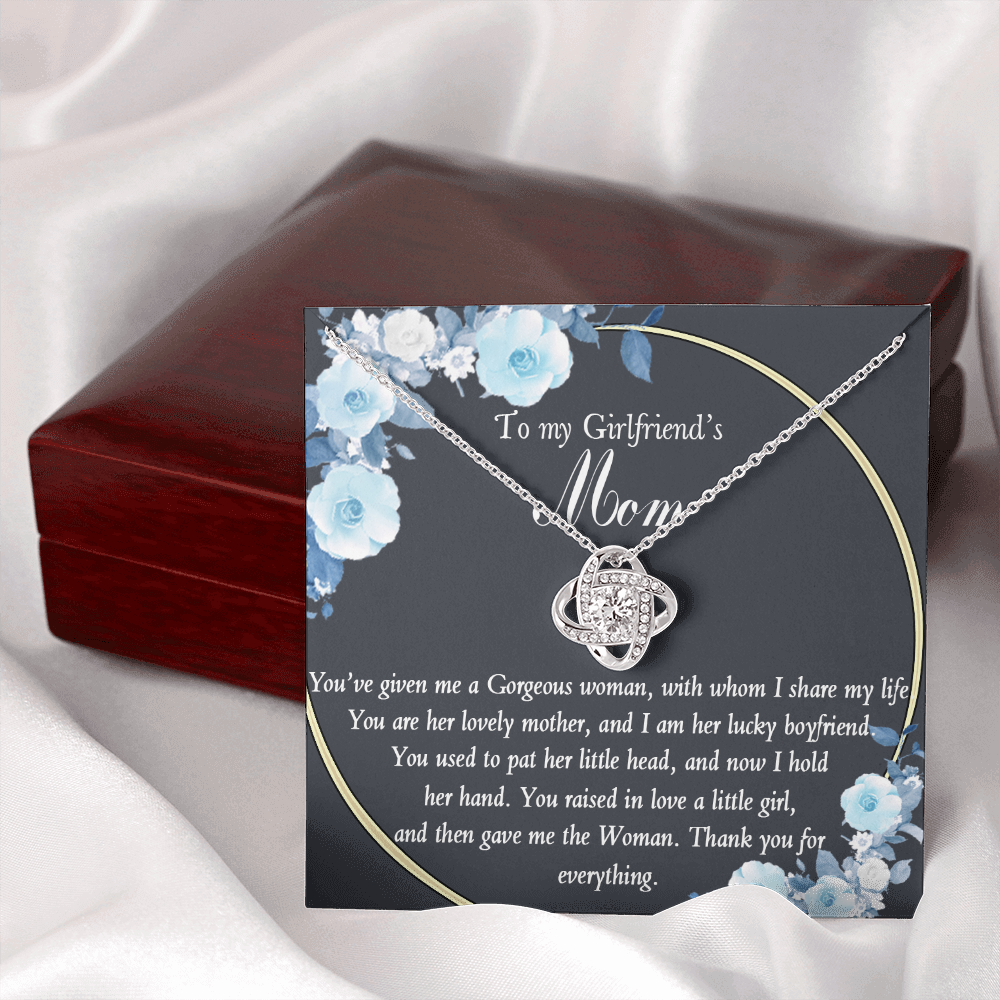 To My Girlfriends Mom Necklace From Daughter, Son On Mother's Day Gift For Her