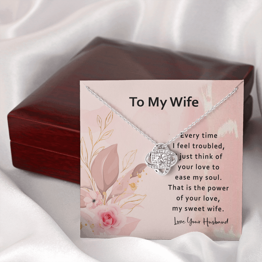 Gift Necklace For Wife From Husband, Necklace Valentines Day For Wife Jewelry Box Pendant Personalized Gift Necklace, Custom Romantic Gift Necklace For My Best Wife Ever, Jewelry Gift For Women
