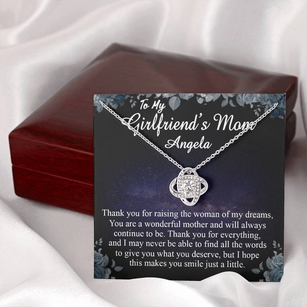 To My Girlfriends Mom Gift Mother's Day Gift for Girlfriend's Mom Necklace Gift Angela
