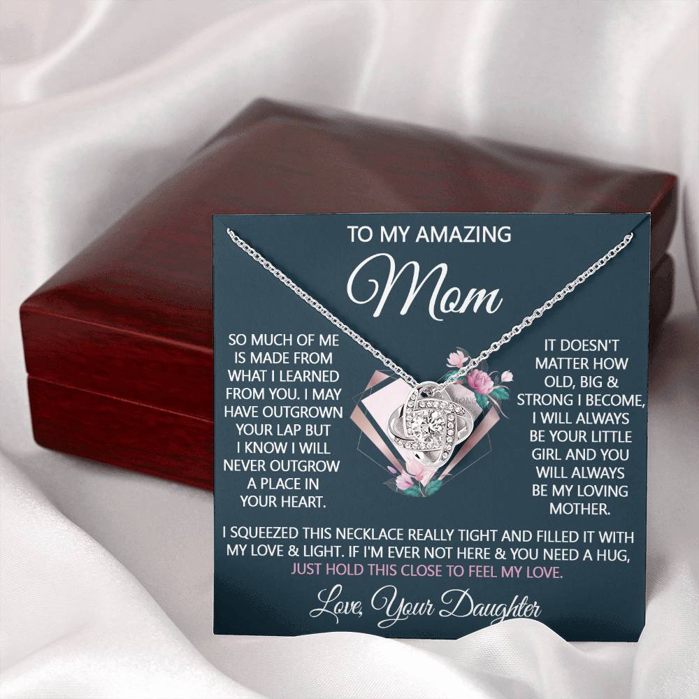 To My Amazing Mom Necklace From Daughter, Amazing Mom Gift Necklace On Birthday Gift, Anniversary, Mother's Day, Jewelry Gift For Women, Bonus Mom, Mother And Daughter Necklaces Gift For Her