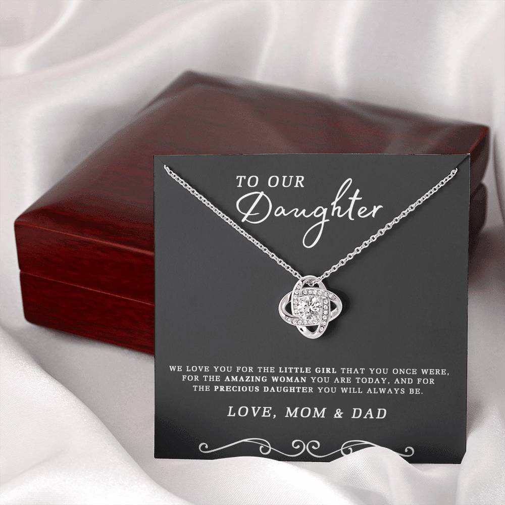 To My Daughter Gift Necklace From Mom And Dad, Daughter Gifts From Dad, Mother To Daughter Necklace Chain, Badass Daughter Jewelry Gift For Girls, Daughter On Birthday, Graduation Gift, Christmas