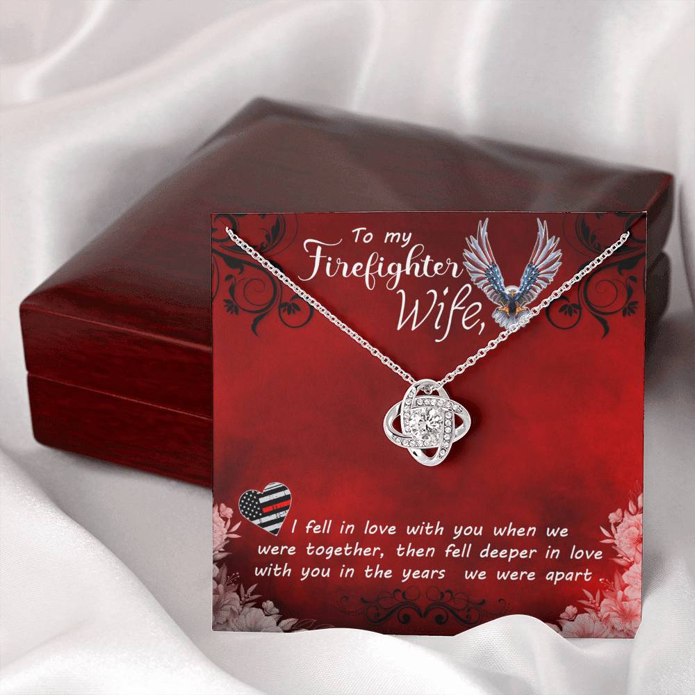 To My Firefighter Wife Necklace From Husband Valentines Day Necklace Gift For Firefighter Wife Soulmate Gift Necklace Personalized Gift Jewelry For Women Romantic Gift Necklace Fell In Love Necklace