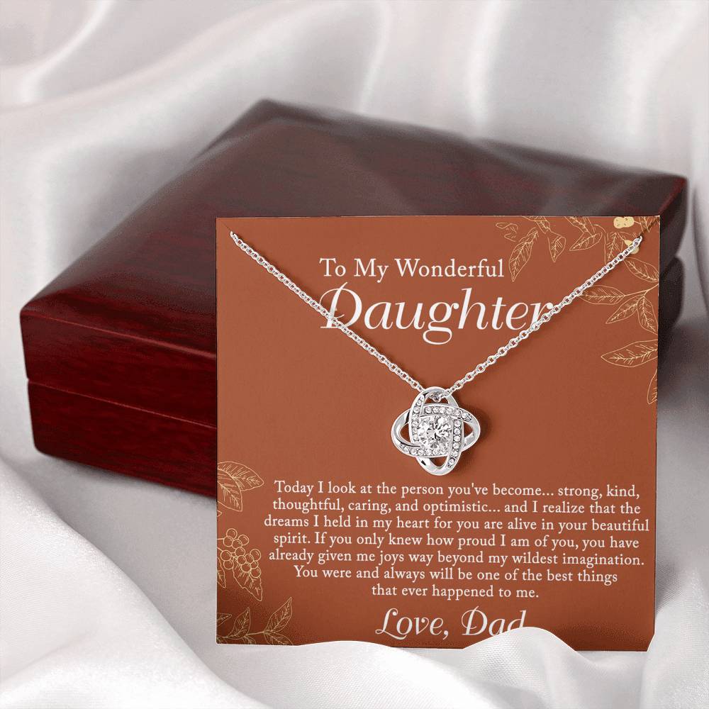 Daughter Gifts Necklace From Dad, To My Wonderful Daughter Necklace From Dad And Daughter Necklace Birthday Gift for Daughter From Dad Christmas Gift For Daughter Necklace, Father Daughter Necklace