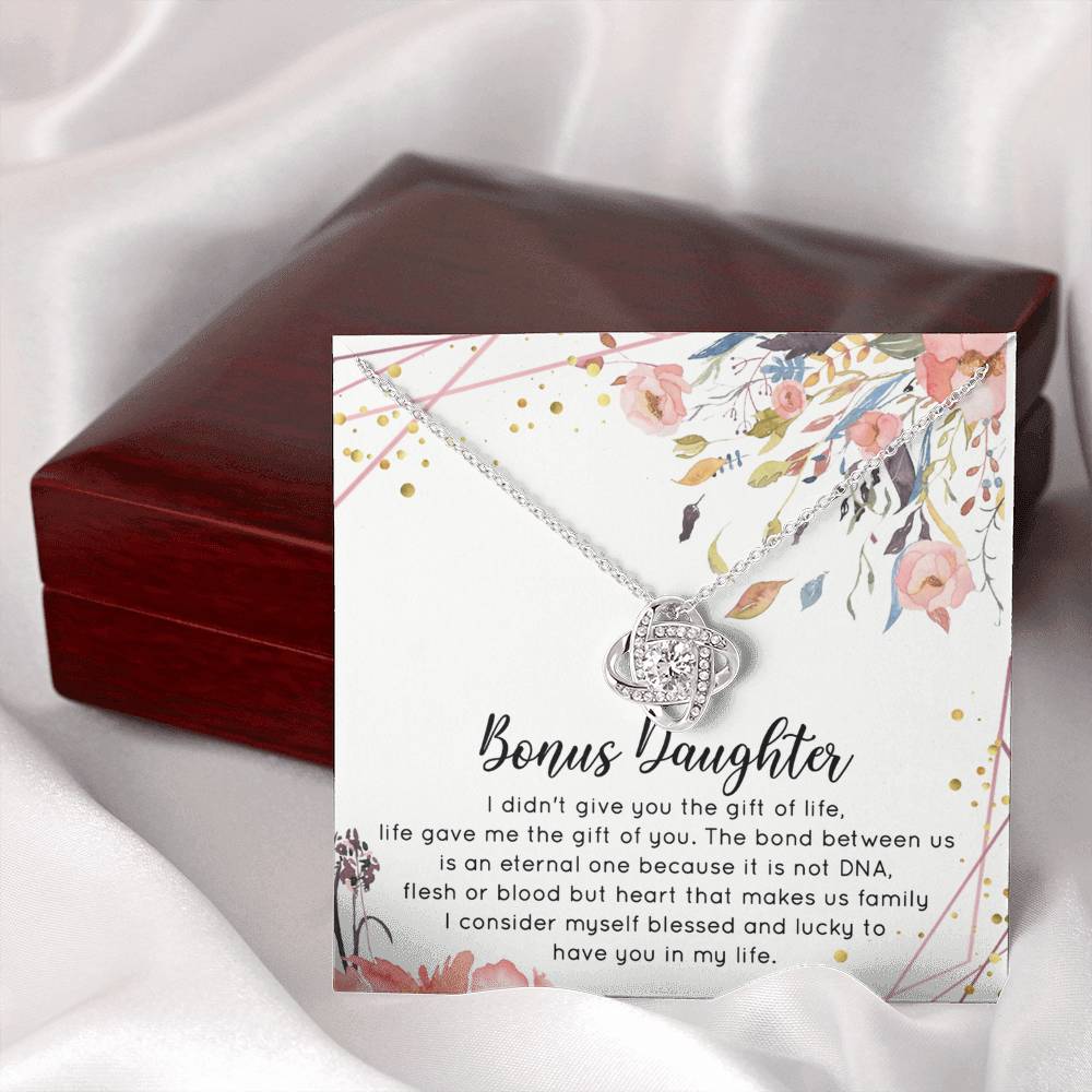 To My Bonus Daughter Necklace From Bonus Mom Jewelry Bonus Daughter Gift From Bonus Mom,Birthday Gift, I Love You Necklace Daughter Gifts Pendant Includes Gift Box Jewelry Gift For Girls