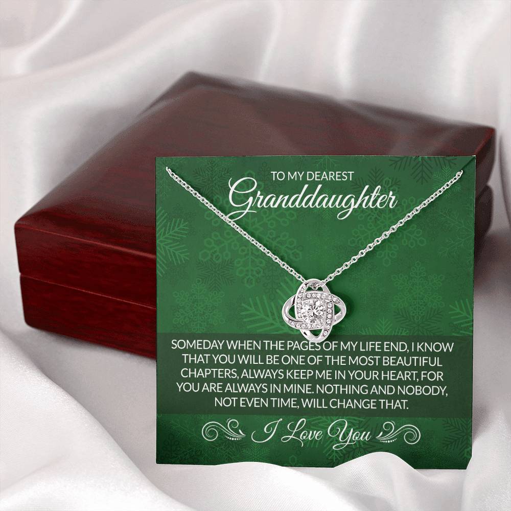 Granddaughter Gifts Necklace From Grandma Grandmother or Grandpa Grandfather - To My Dearest Granddaughter Graduation Birthday Pendant Jewelry Gift For Girls On Birthday, Graduation Gift, Christmas