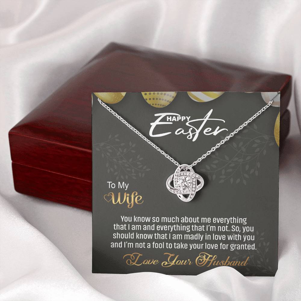 To My Wife Necklace From Husband Valentines Day Necklace Gift For Smokin' Hot Wife, Soulmate Gift Necklace, Personalized Gift Jewelry For Women Romantic Gift Necklace Happy Easter Necklace For Wife