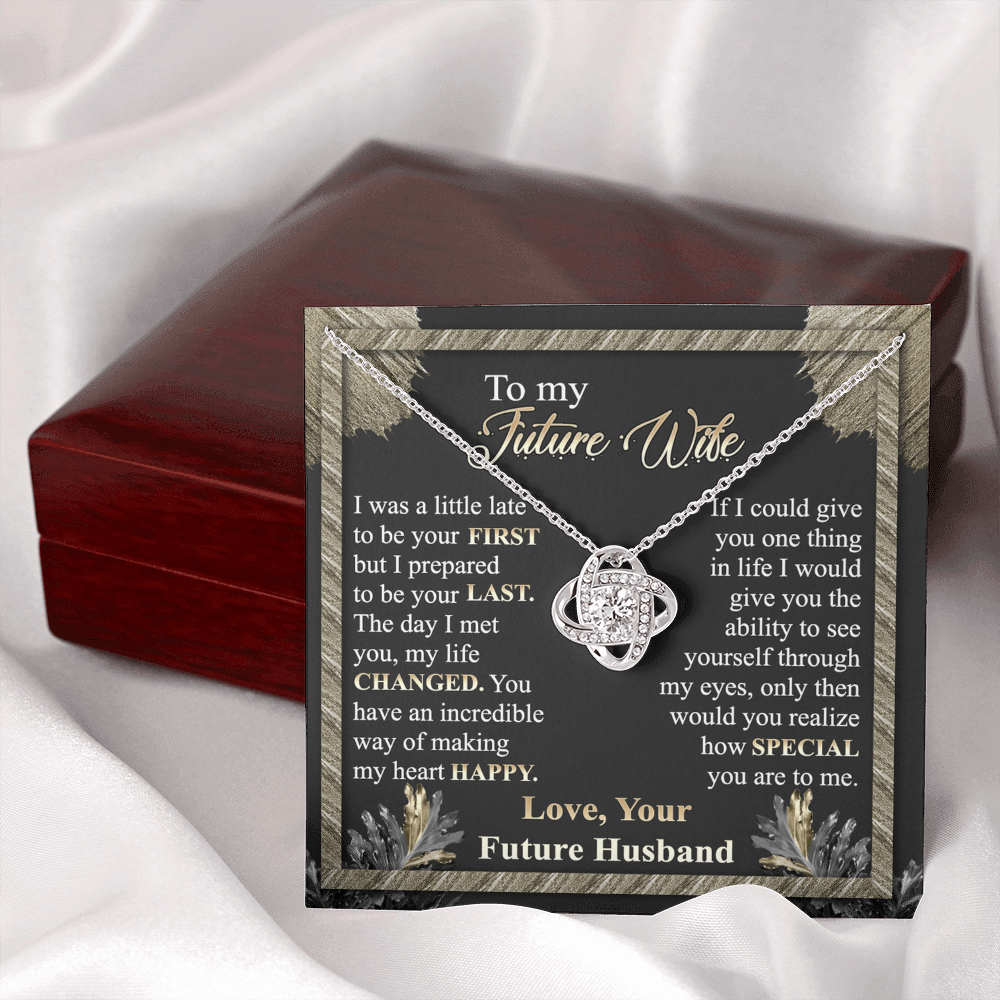 To My Future Wife Necklace From Future Husband To Wife Jewelry Gift For Women Soulmate Gift Necklace From Men Love Knot Necklace Gift For Future Wife Husband And Wife Gift Necklace For Future Wife