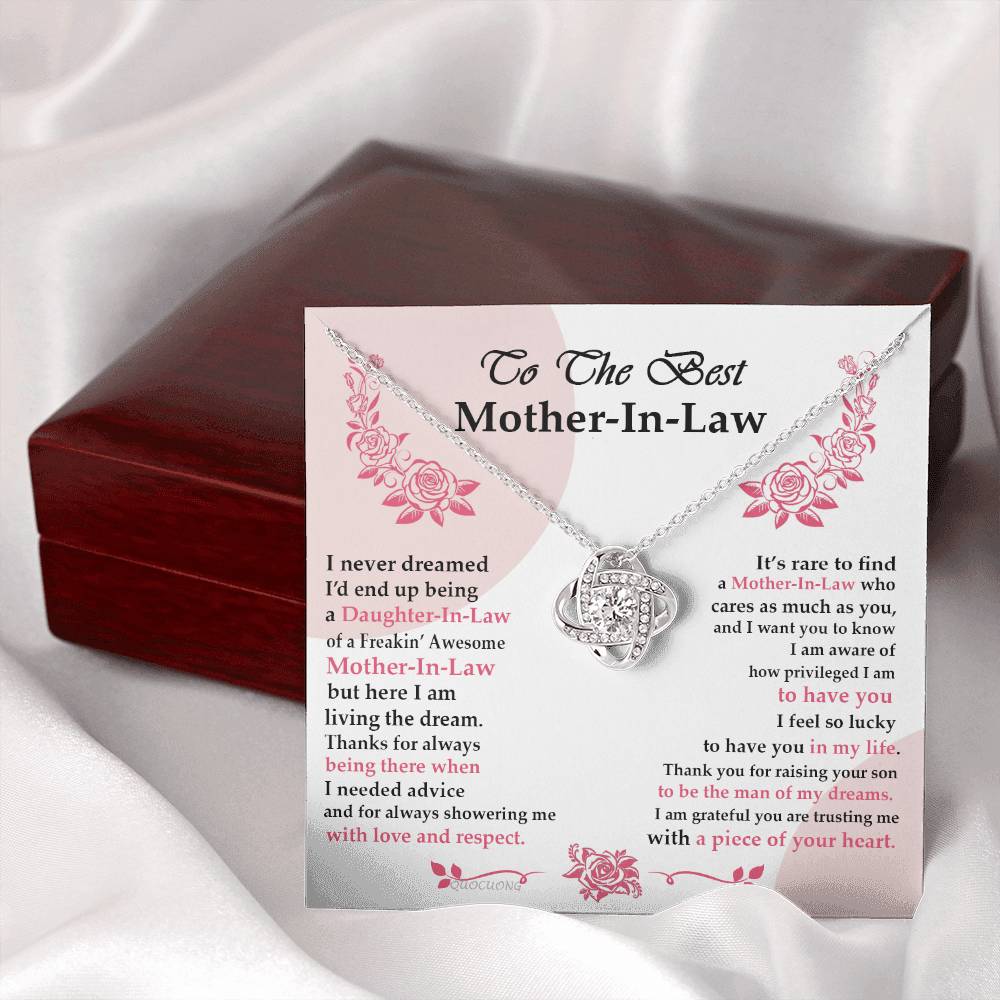 Gift For Mother-In-Law Jewelry Mothers Day Gift Love Knot Necklace Mom Gift