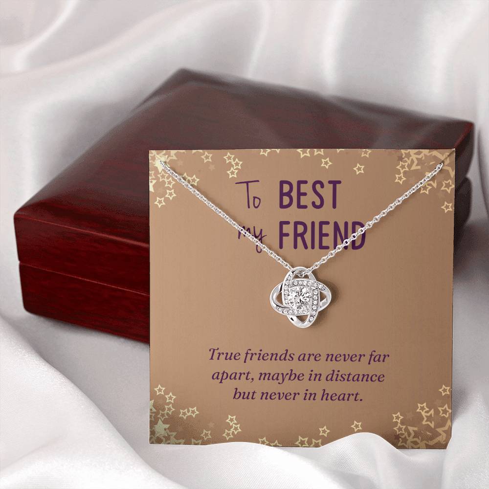 To My Best Friend Necklace Gift For Her On Xmas, True Friend Jewelry Gift To BFF