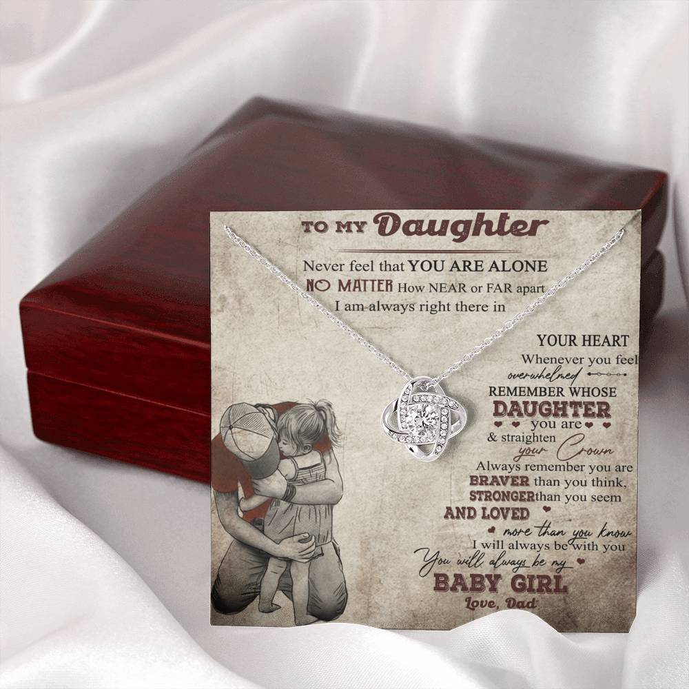 Daughter Gift Necklace From Dad - Father And To My Daughter Necklace From Daddy - Birthday, Graduation Gift For Daughter, Congratulation Gift For Her, Daughter, Jewelry Gift For Girls Little Girls