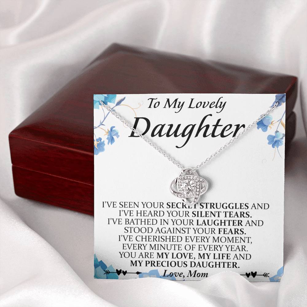 Mother And Daughter Necklace, Birthday Gifts For Daughter, Mothers Day Gifts For Daughters From Mothers, To My Daughter Necklace From Mom, Graduation Gift For Lovely Daughter From Mom1