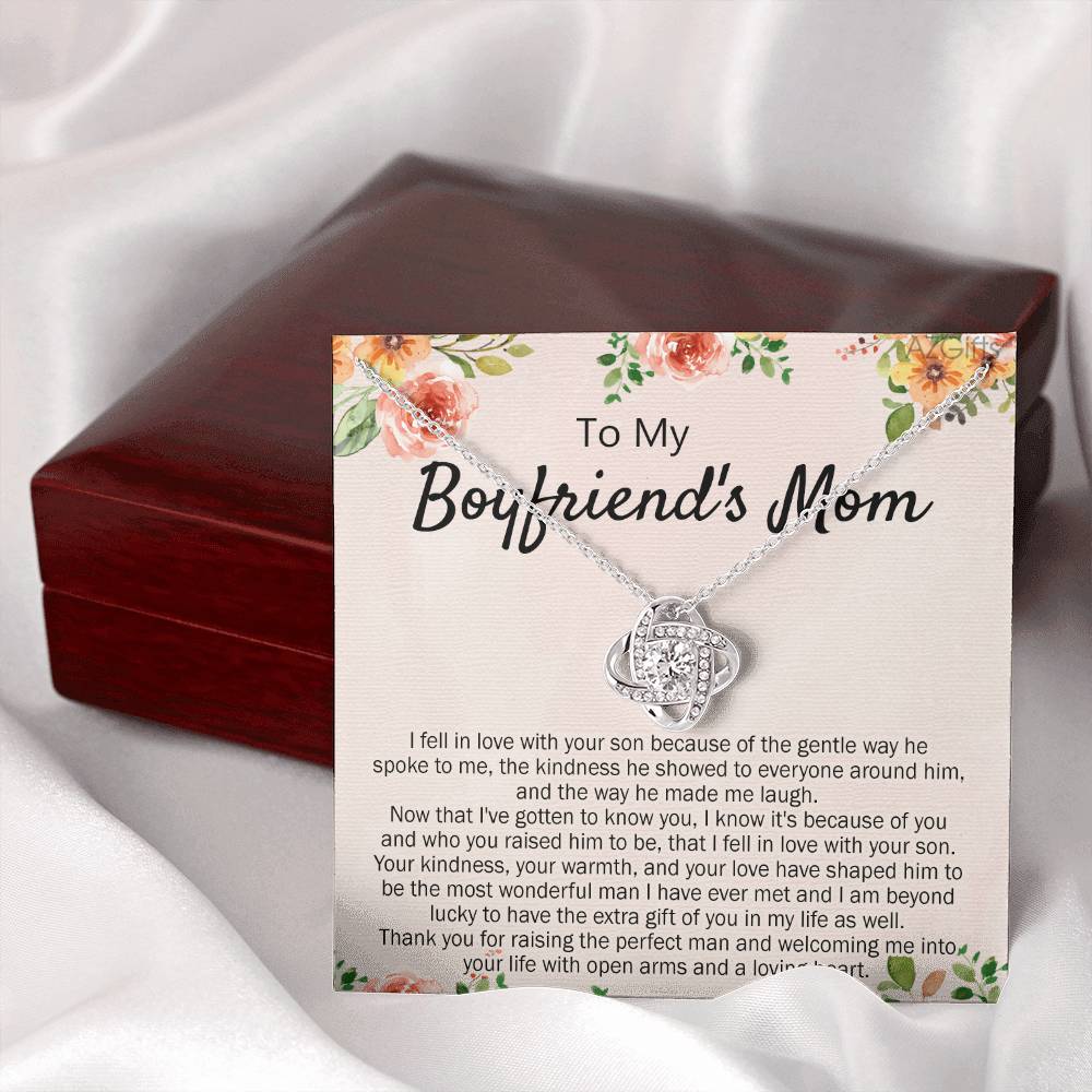 To My Boyfriend's Mom Necklace From Girlfriend Mom, Mothers Day Necklace For Boyfriends Mom From Girlfriend, Presents for Mom Necklace for Women, Necklace For Christmas, Birthday Gift Anniversary
