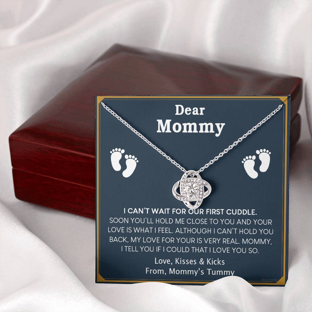Pregnant Wife Gift,Interlocking Hearts Necklace, Mother's Day Gift,New Mom Gift