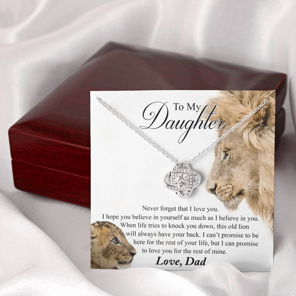 to My Daughter Gift Necklace This Old Lion Will Always Have Your Back Necklace Daughter Necklace From Dad - Daughter gifts from dad Includes Gift Box Jewelry Gift For Girls, Little Girl Necklace