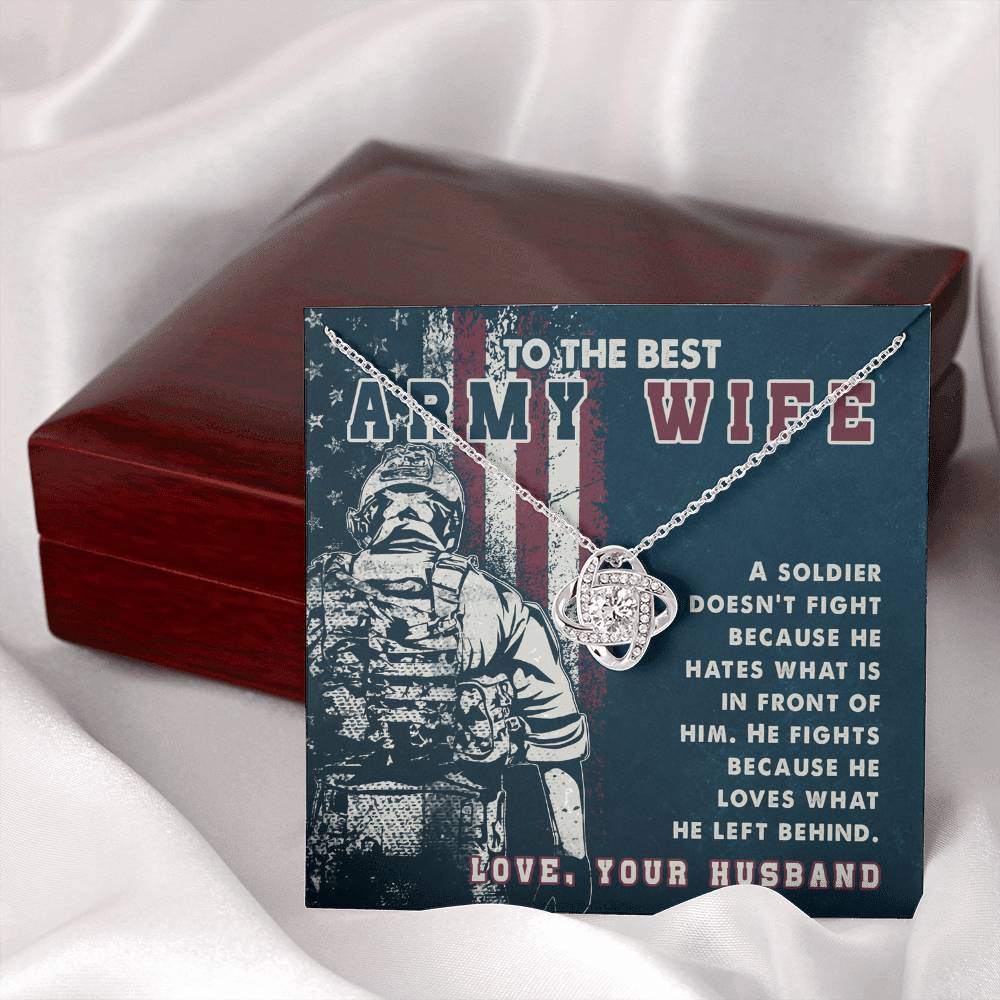 To My Wife Necklace Gift From Husband, To The Best Army Wife Necklace, Soldier Gift Necklace, Husband And Wife Necklace Love Your Husband, Army Wife Gift Necklace To The Best Military Wife Necklace