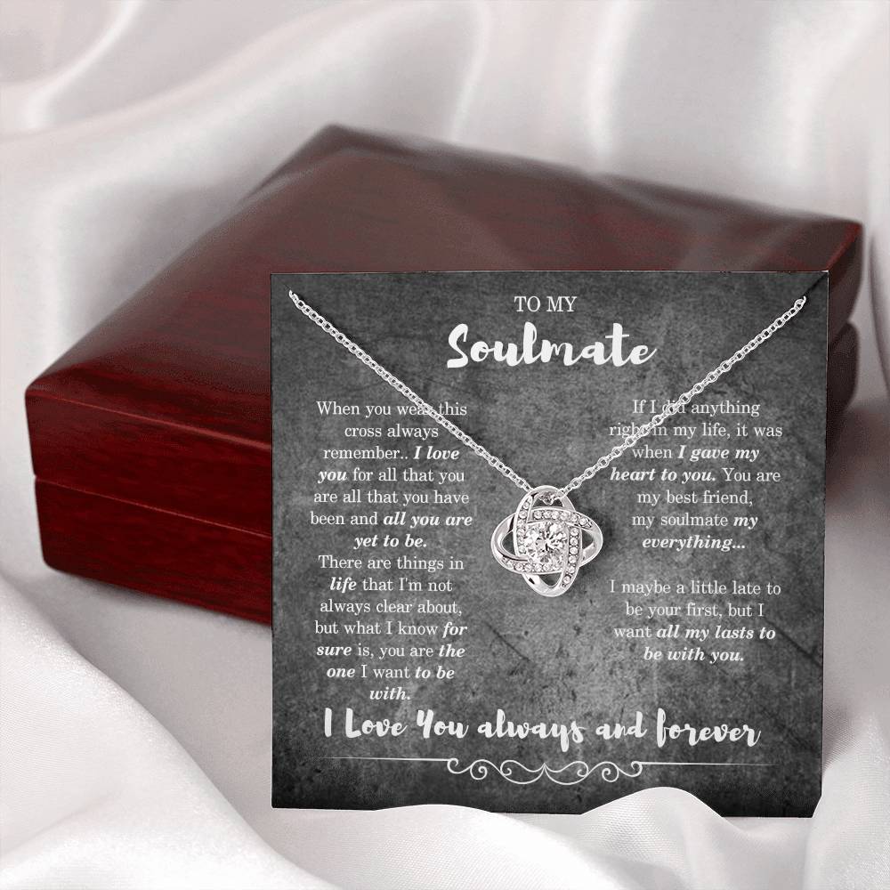Soulmate Gifts Necklace For Her, Personalized Romantic Gift Necklace, To My Soulmate Necklace From Husband, Boyfriend, Unique Necklace for Her Romantic Girlfriend Gifts Necklace Includes