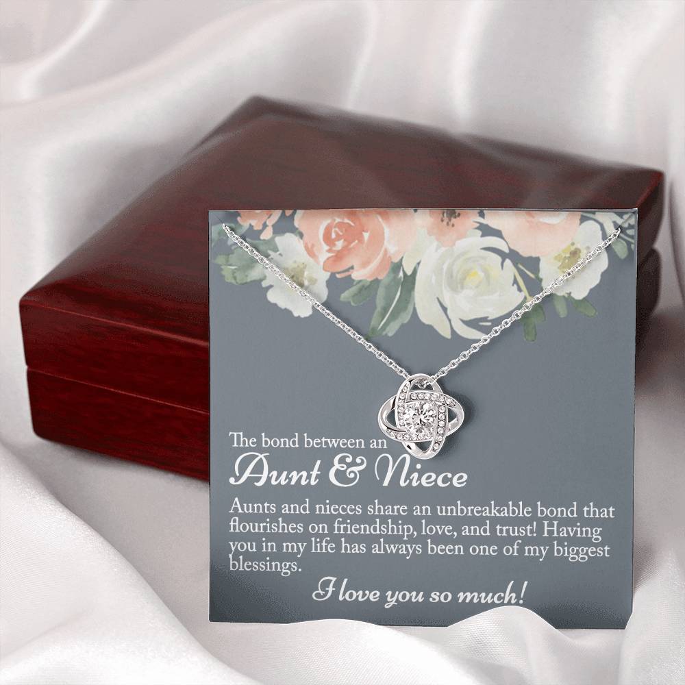 Aunt Gifts Necklace, The Bond Between An Aunt Love Knot Necklace, Gifts Necklace for Aunt Gifts from Niece, Necklaces for Women, Aunt Niece Necklace Gifts for Aunt Niece Stepmother Daughter
