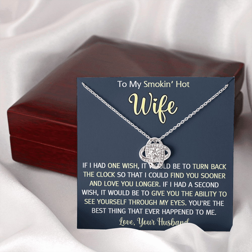 Gift Necklace For Wife, Birthday Gifts Necklace For Wife From Husband Pendant, Valentines Day Find You Sooner Jewelry Box Pendant Personalized Custom Romantic Gift Necklace For My Best Wife Ever