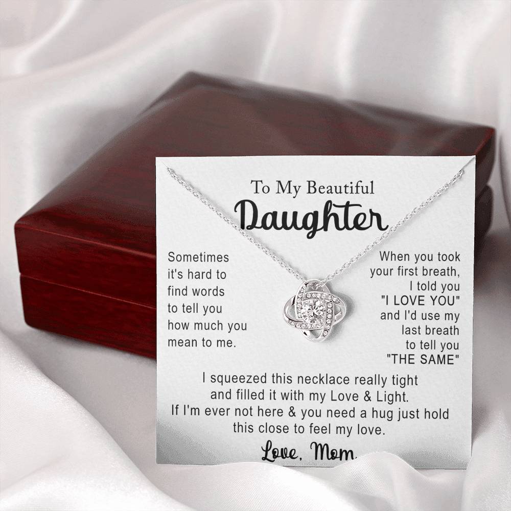 Mother to Daughter Gifts Necklace from Mom to Daughter Necklace, Necklace for Daughter from Mom, To My Beautiful Daughter Gift Necklace from Daddy Includes Gift Box and Message Card
