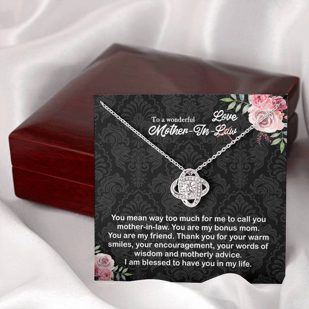 To a wonderful Mother-In-Love Necklace Pendant - Jewelry Gift for Mother In Law