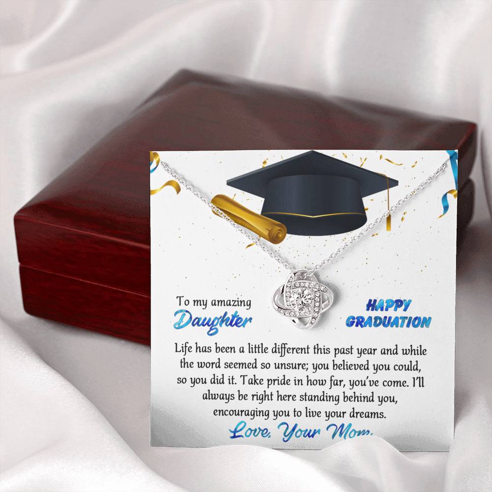 Graduation Gift Necklace for Her, Daughter - To My Daughter Necklace From Mom And Dad To Daughter Necklace, College Graduation Gifts Pendant For Daughter Necklaces High School Graduation Gift
