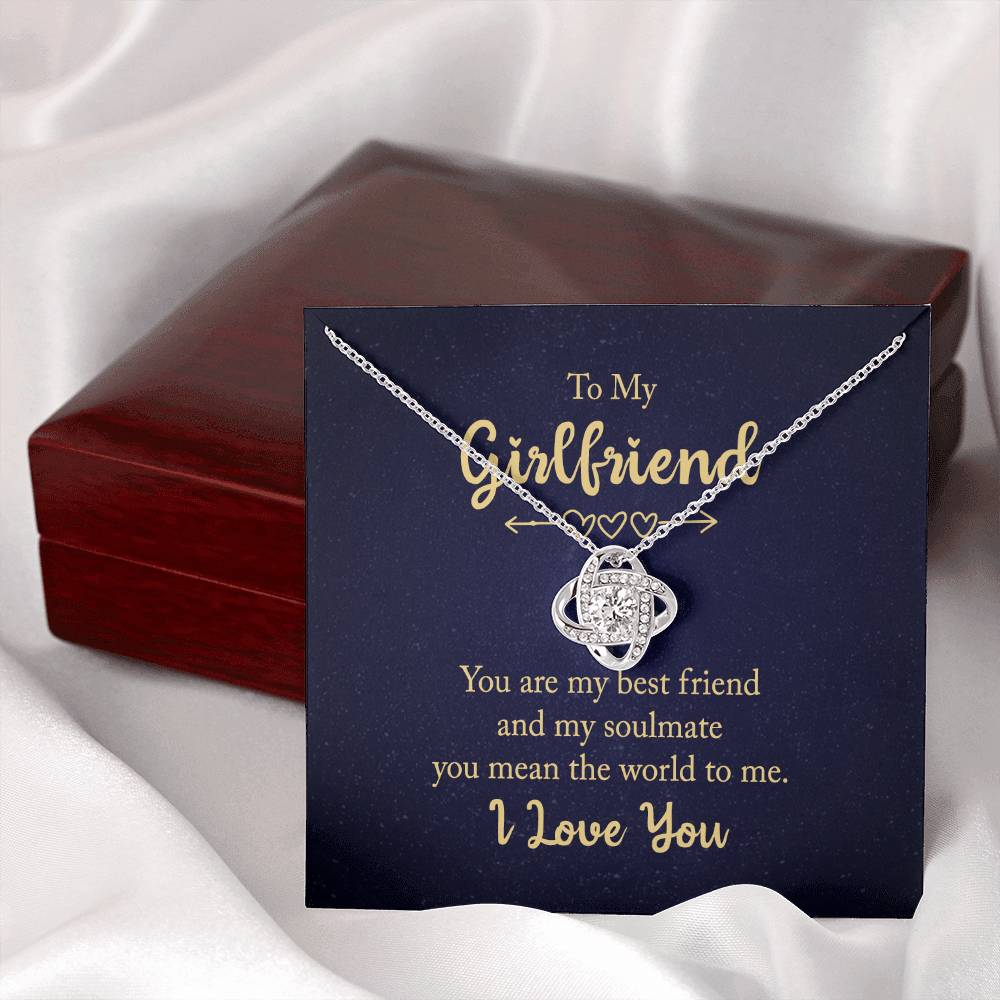 To My Girlfriend Knot Necklace From Boyfriend My Friend My Soulmate Gift On Xmas