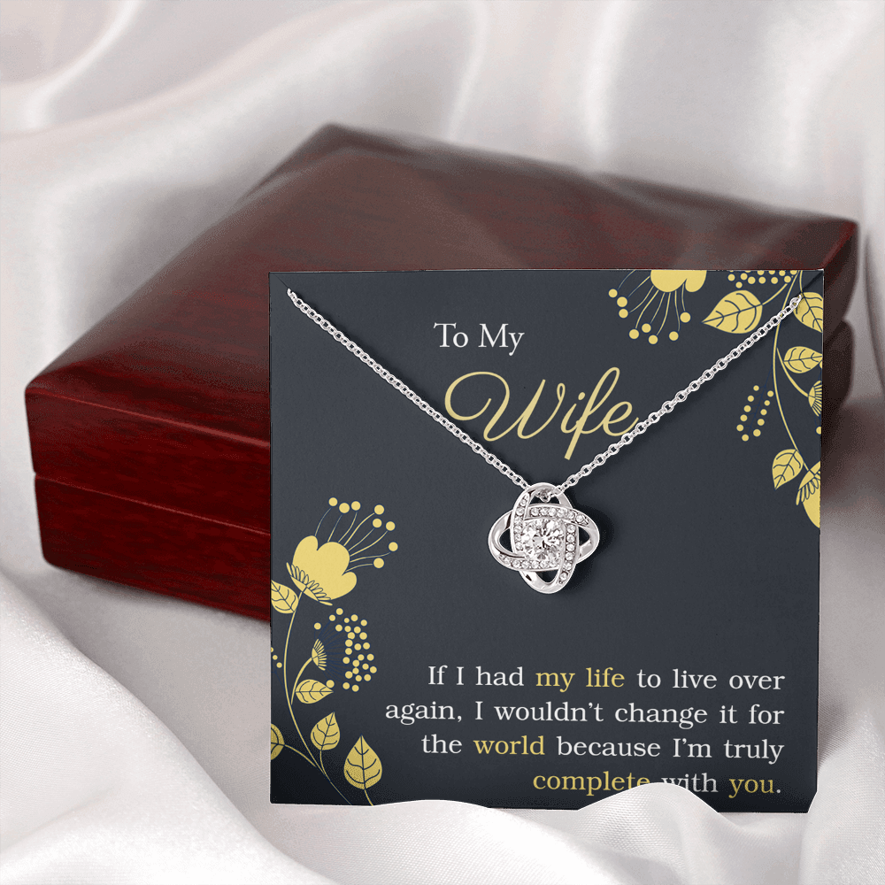 To My Wife Love Knot Necklace From Husband Valentines Day Necklace Gift For Wife Soulmate Gift Necklace Personalized Gift Jewelry For Wife Romantic Gift Necklace Happy Anniversary Necklace For Wife