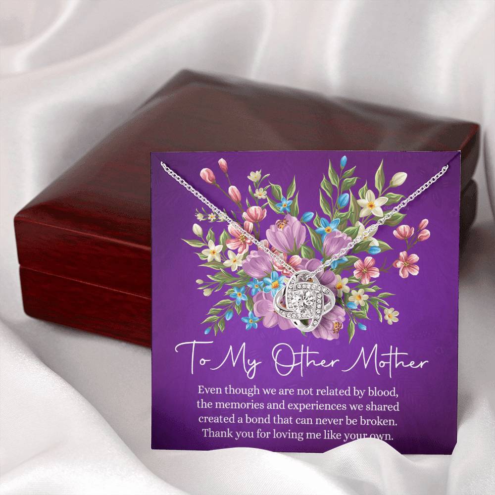 Mother Necklace, To My Other Mother Love Knot Necklace Gift From Daughter, Mother And Daughter Gift Necklace Personalized Gift Necklace For Mom, Thank You Pendant, Love Knot Necklace Gift For Women