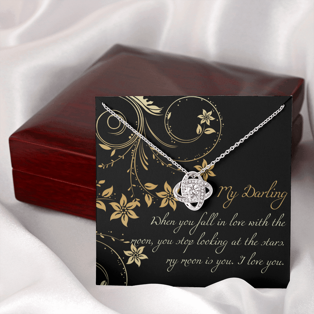 To My Girlfriend Gift Necklace Gift For Girlfriend Christmas Gift for Girlfriend From Boyfriend, Husband, Girlfriend Gift Necklace - Jewelry Gift For Girls, Love Knot Pendant Gift For Girlfriend