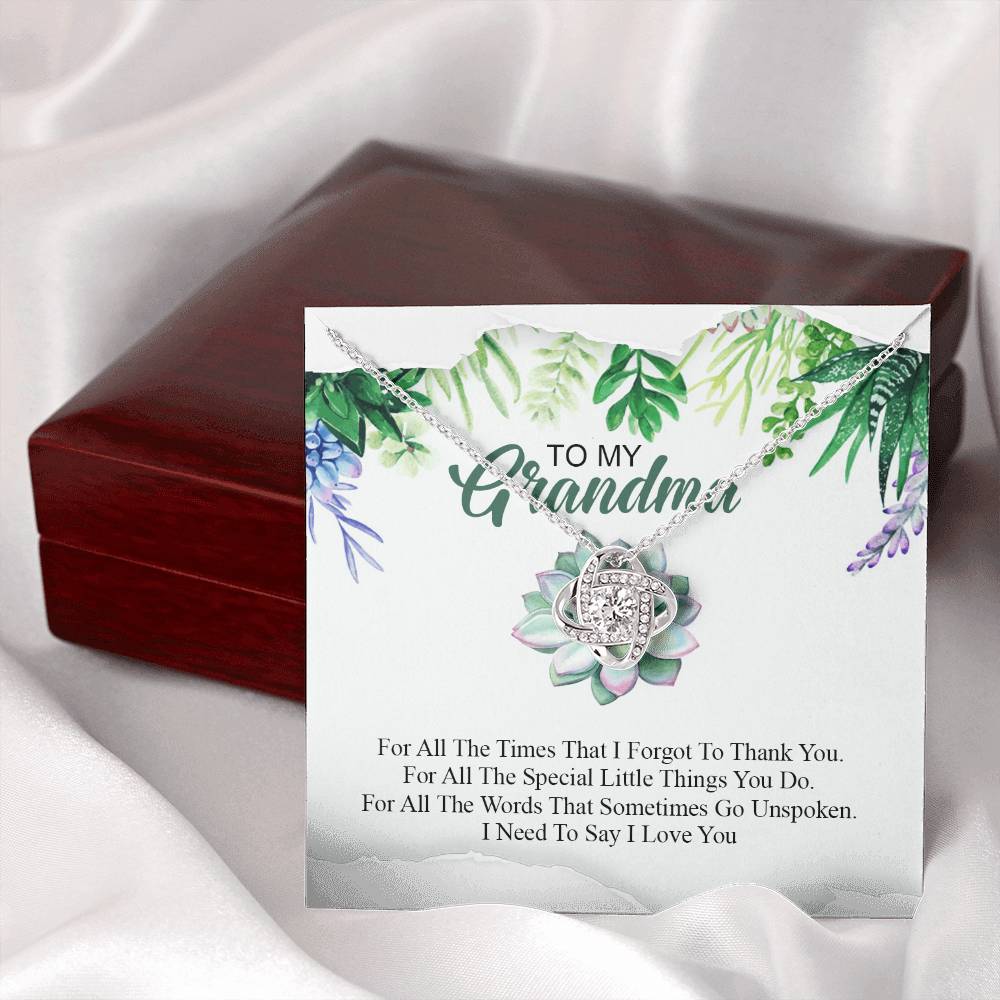 Grandma Gift Necklace for Grandma - Necklace Mother's Day Gifts for Grandma - To My Grandma Love Knot Necklace From Granddaughter Jewelry Gift for Grandma Grandmother Gift Necklace from Grandchild