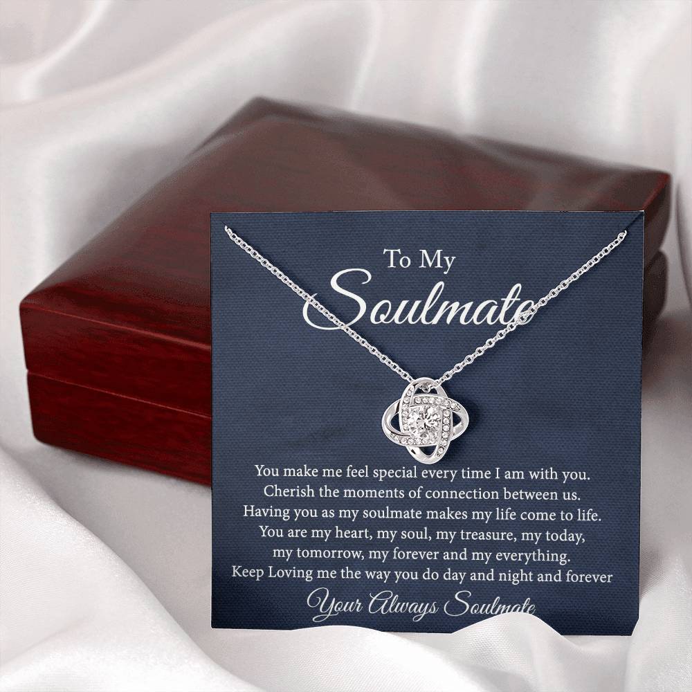 Soulmate Jewelry, Gift Necklace And Box Soulmate Gift Necklace, My Soulmate Necklace, Soul Mates to My Soulmate Gift Necklace From Husband, Soul Mate Necklaces, To My Beautiful Soulmate Necklace