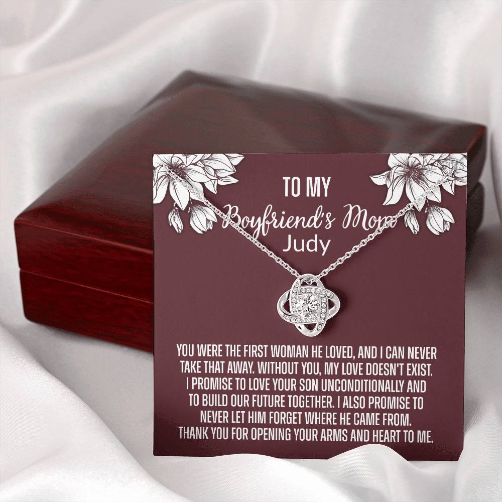 To My Boyfriend's Mom Necklace From Girlfriend, Personalized Gifts For Mother-In-Law, Gift Necklace For Boyfriend's Mom, Presents For Mom Necklace For Women, Mothers Day Necklace For Boyfriends Mom