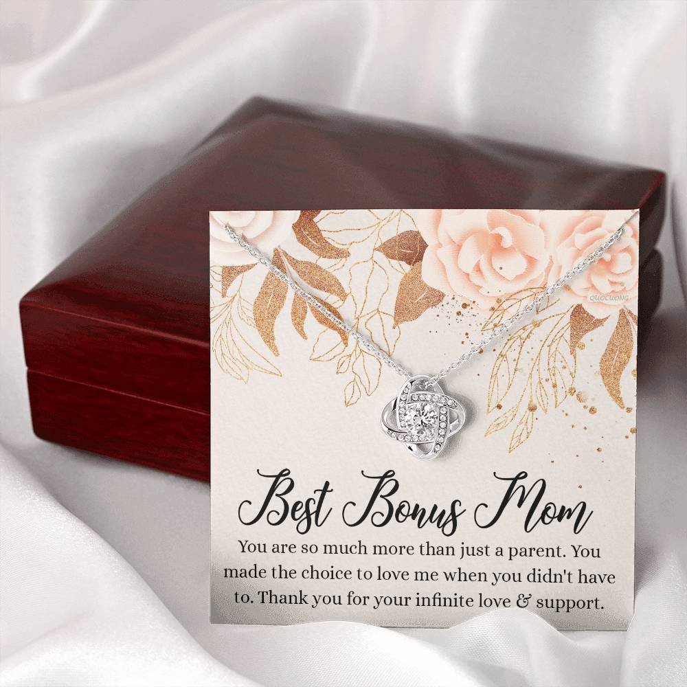 To My Bonus Mom Necklace From Daughter, Bonus Mom Gifts from Bonus Daughter, Necklace Gifts for Bonus Mom, Mother And Daughter Necklace Gift For Mom, Bonus Mother Gift Necklace Jewelry For Women