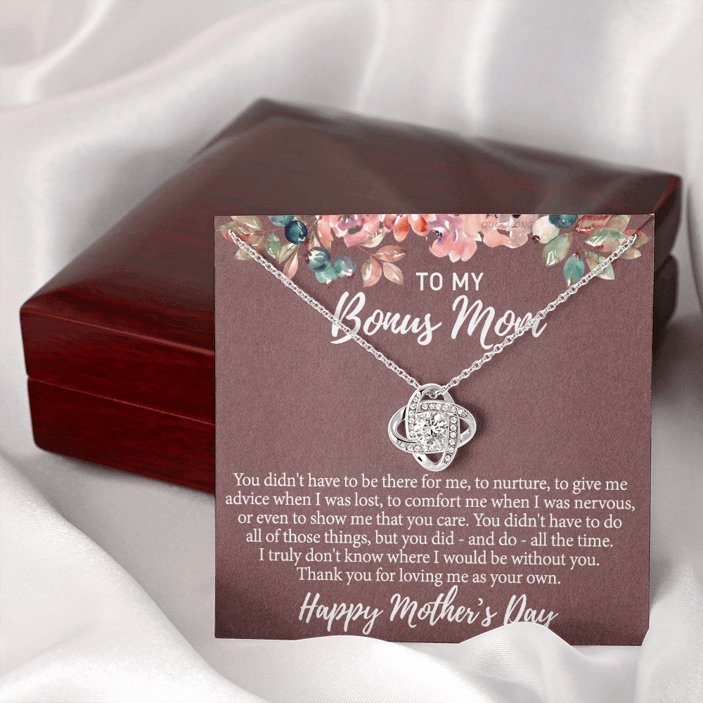 Bonus Mom Gift Necklace, To My Bonus Mom Necklace From Bonus Daughter, Mother And Daughter Necklace Gift For Her, Happy Mother's Day Necklace Gift For Bonus Mother Gift Necklace, Jewelry For Women