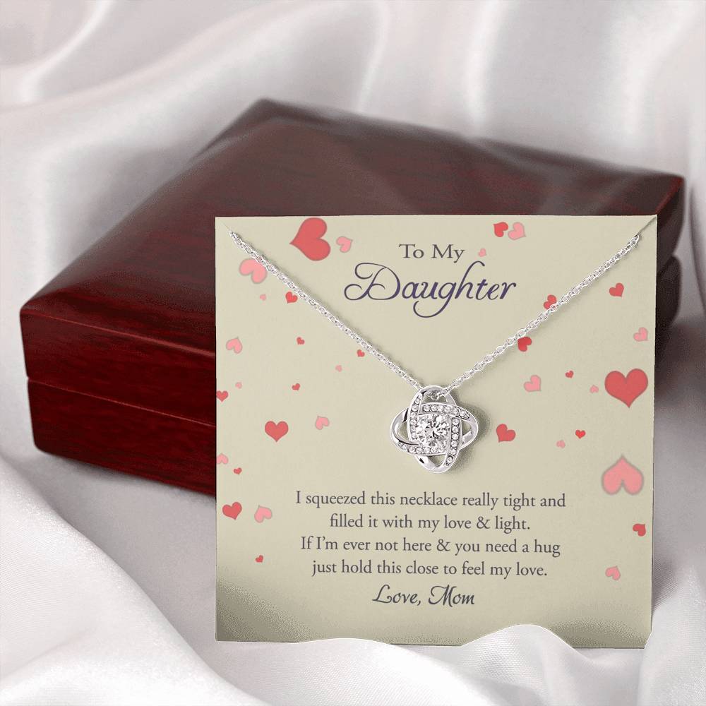 To My Daughter Gift Necklace From Mom, Jewelry Gift for Girls Daughter from Mom, Sentimental Gift for Her, Message Card and Gift Box styles On Birthday, Christmas, Anniversary Graduation Gift