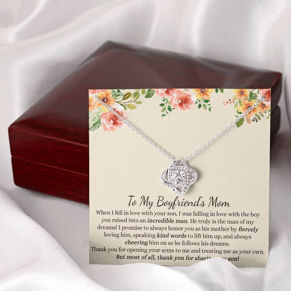 To My Boyfriend's Mom Necklace From Girlfriends Mom, Presents for Mom Necklace for Women, Boyfriends Mom Necklace Gift On Birthday Gift, Christmas, Anniversary, Mother's Day Necklace Gift for Bf Mom