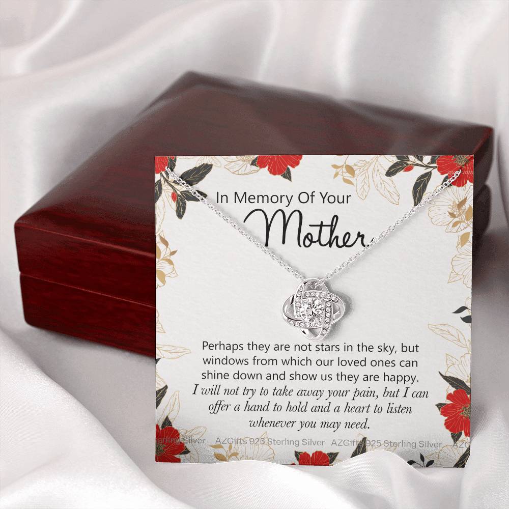 In Memory Of Your Mother Gift Necklace, Sympathy Loss Of Mother Necklace, Bereavement Gift Box For Mother Loss Of Mother Gift Necklace To My Mother Necklace From Daughter Son Jewelry Gift For Women