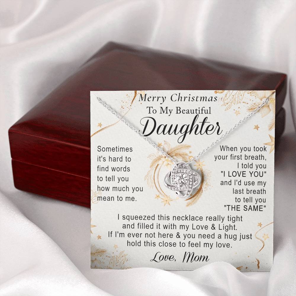 Personalized Gift Necklace - To My Daughter Necklace from Mom Graduation Gift Necklace for Daughter from Mother Daughter Christmas Necklace from Mom for Xmas Holiday Gifts Jewelry Gift For Girls