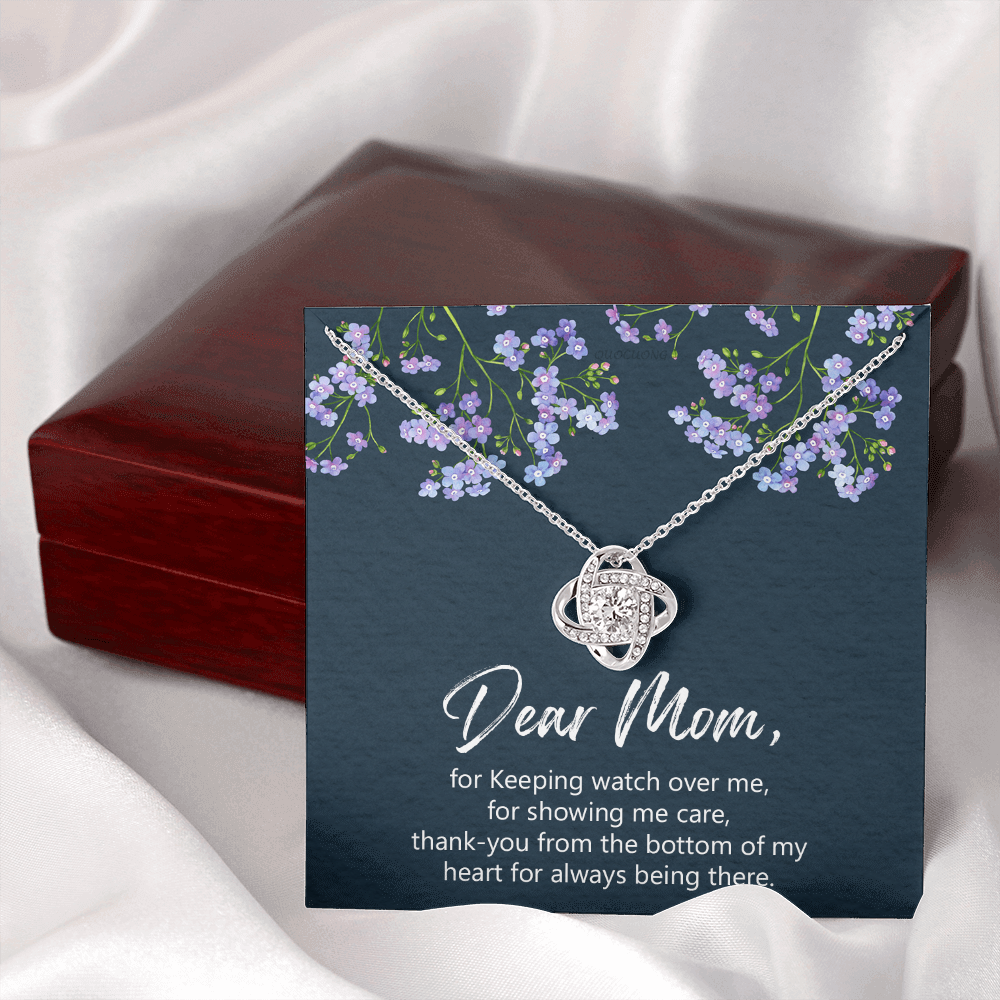 Dear Mom Gift Necklace, To My Mom Necklace From Daughter, Mom Gift Necklace, Mother And Daughter Gift Necklace, Love Knot Pendant Gift For Mom, Thank You For Mom Gift Necklace, Jewelry For Mommy