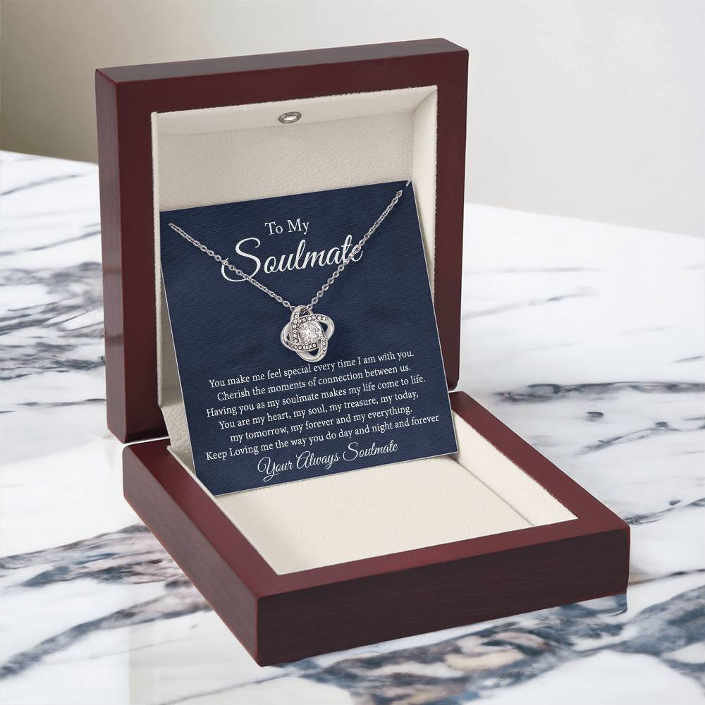 Soulmate Jewelry, Gift Necklace And Box Soulmate Gift Necklace, My Soulmate Necklace, Soul Mates to My Soulmate Gift Necklace From Husband, Soul Mate Necklaces, To My Beautiful Soulmate Necklace