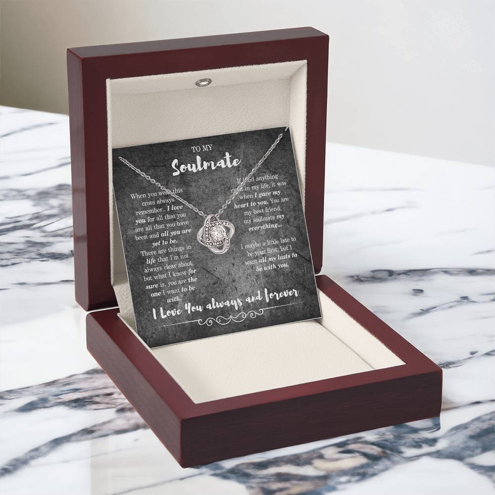 Soulmate Gifts Necklace For Her, Personalized Romantic Gift Necklace, To My Soulmate Necklace From Husband, Boyfriend, Unique Necklace for Her Romantic Girlfriend Gifts Necklace Includes
