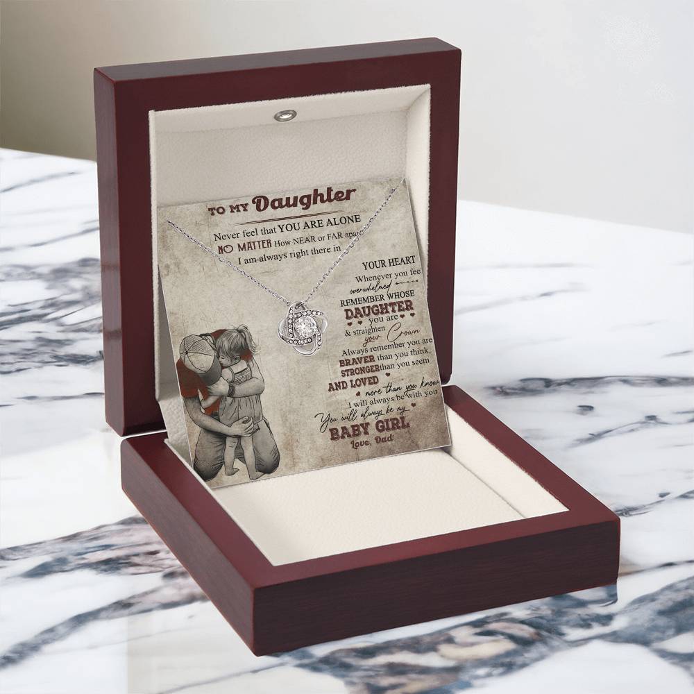 Daughter Gift Necklace From Dad - Father And To My Daughter Necklace From Daddy - Birthday, Graduation Gift For Daughter, Congratulation Gift For Her, Daughter, Jewelry Gift For Girls Little Girls