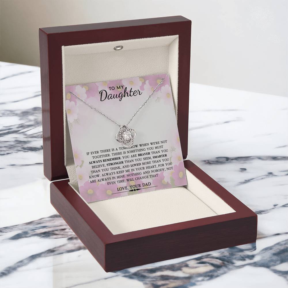 To My Daughter Necklace Gift From Dad, Father And Daughter Necklace, Daughter Gifts From Dad, Father Daughter Gifts Jewelry For Girls, Little Girl Pendant On Birthday, Graduation Gift For Daughter