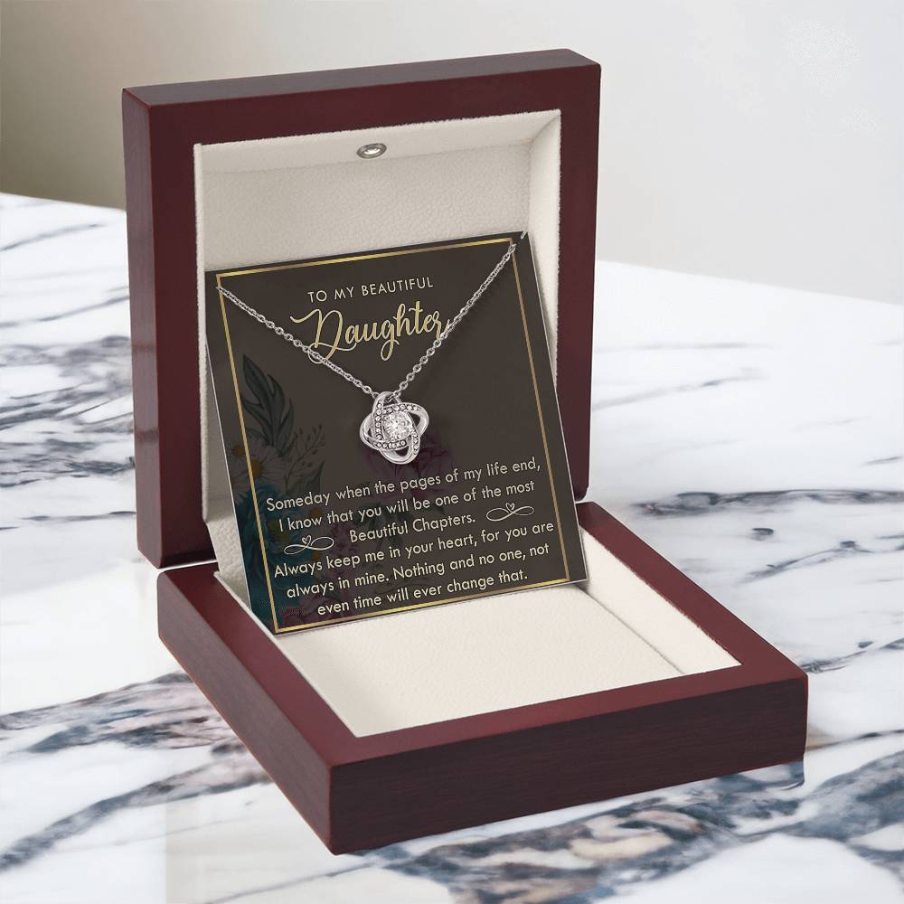To My Daughter Gifts Necklace from Mom, Mother To Daughter Necklace, Mother Daughter Necklace Gift For Daughter, My Daughter Jewelry from Mommy Gift On Birthday Graduation Gift Box and Message Card