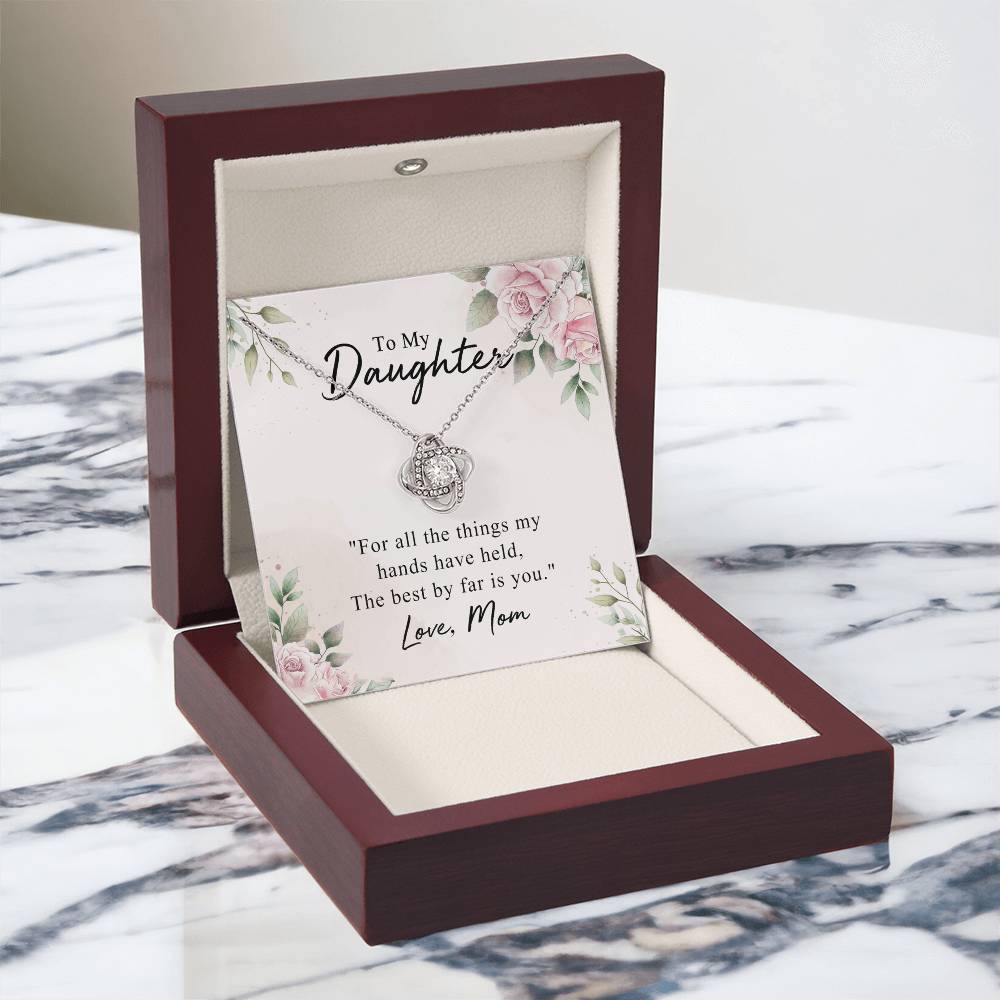 To My Daughter Necklace from Mom Mother To Daughter Gift Necklace, Pendant for Daughter Jewelry Gift for Her Girls Teen Girl Necklace Gift From Mom Gift For Daughter Necklace On Xmas Holiday Gifts