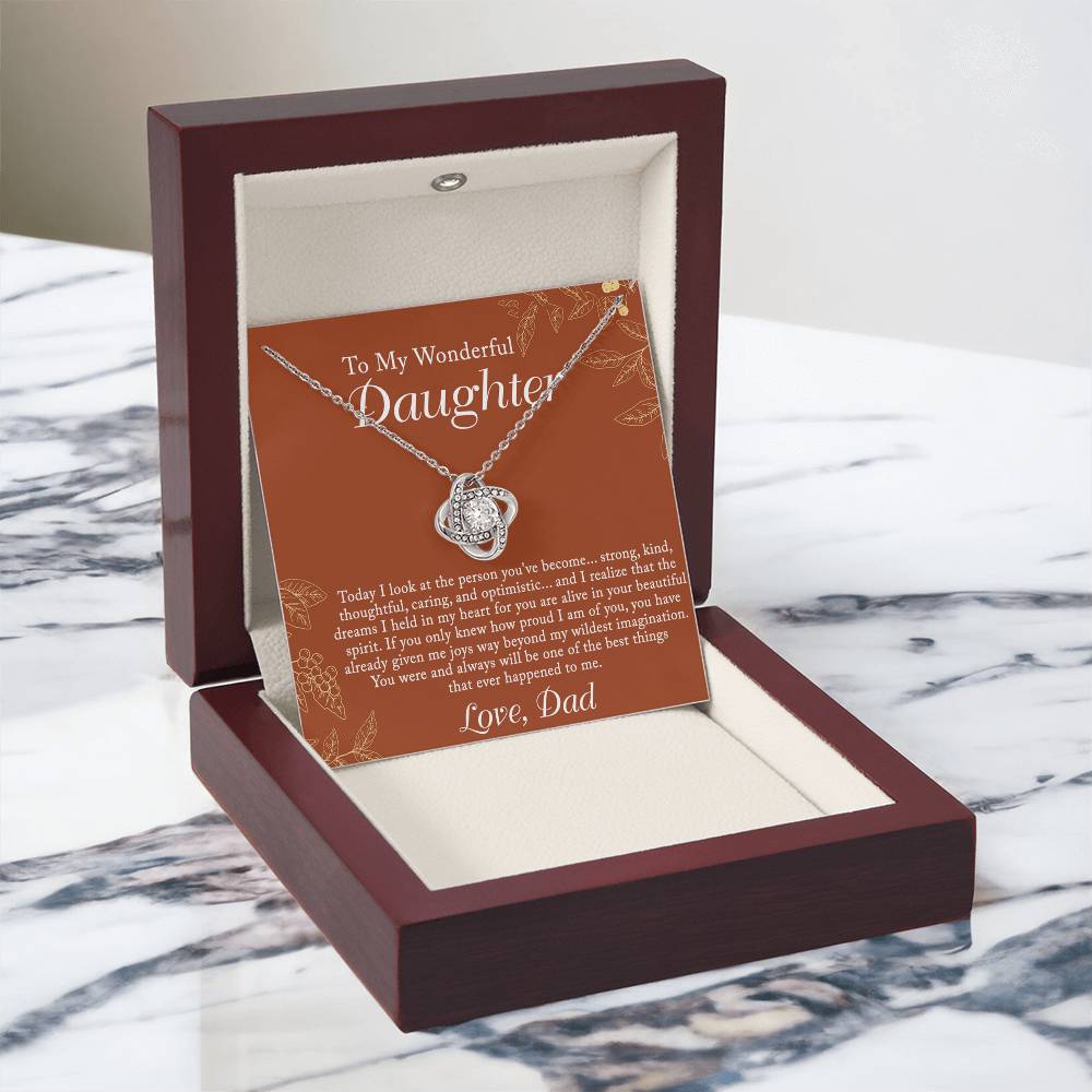 Daughter Gifts Necklace From Dad, To My Wonderful Daughter Necklace From Dad And Daughter Necklace Birthday Gift for Daughter From Dad Christmas Gift For Daughter Necklace, Father Daughter Necklace