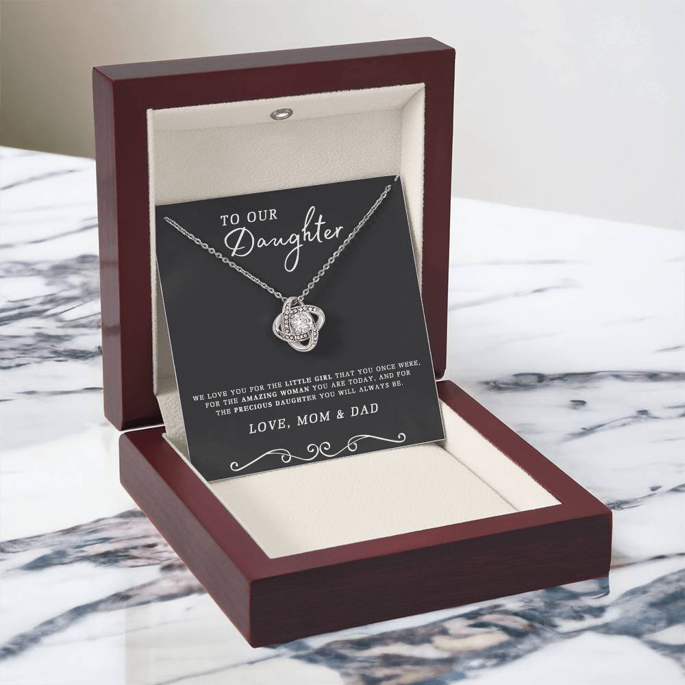 To My Daughter Gift Necklace From Mom And Dad, Daughter Gifts From Dad, Mother To Daughter Necklace Chain, Badass Daughter Jewelry Gift For Girls, Daughter On Birthday, Graduation Gift, Christmas