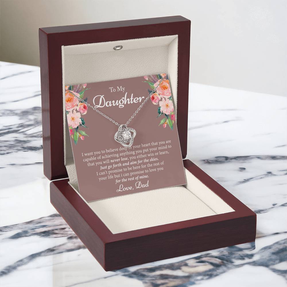 Father To Daughter Gifts Necklace - To My Daughter Necklace From Dad Birthday Gift For Teen Daughter Christmas Graduation Day Gifts For Daughter Dad And Daughter Jewelry Gifts For Girls